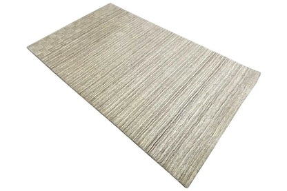 Gabbeh rug, light beige with gray vertical stripes, rectangular, 160x90 cm