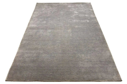 Gabbeh rug (240x170 cm), mottled gray, lying flat, slightly cropped view