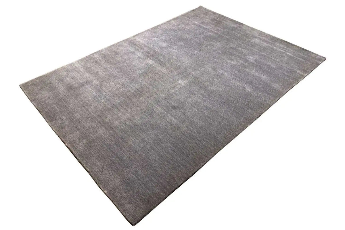 Gabbeh rug (240x170 cm), gray, uniform pattern with subtle pile shading