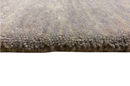 Gabbeh rug, light to medium gray, close-up of the lower pile finish
