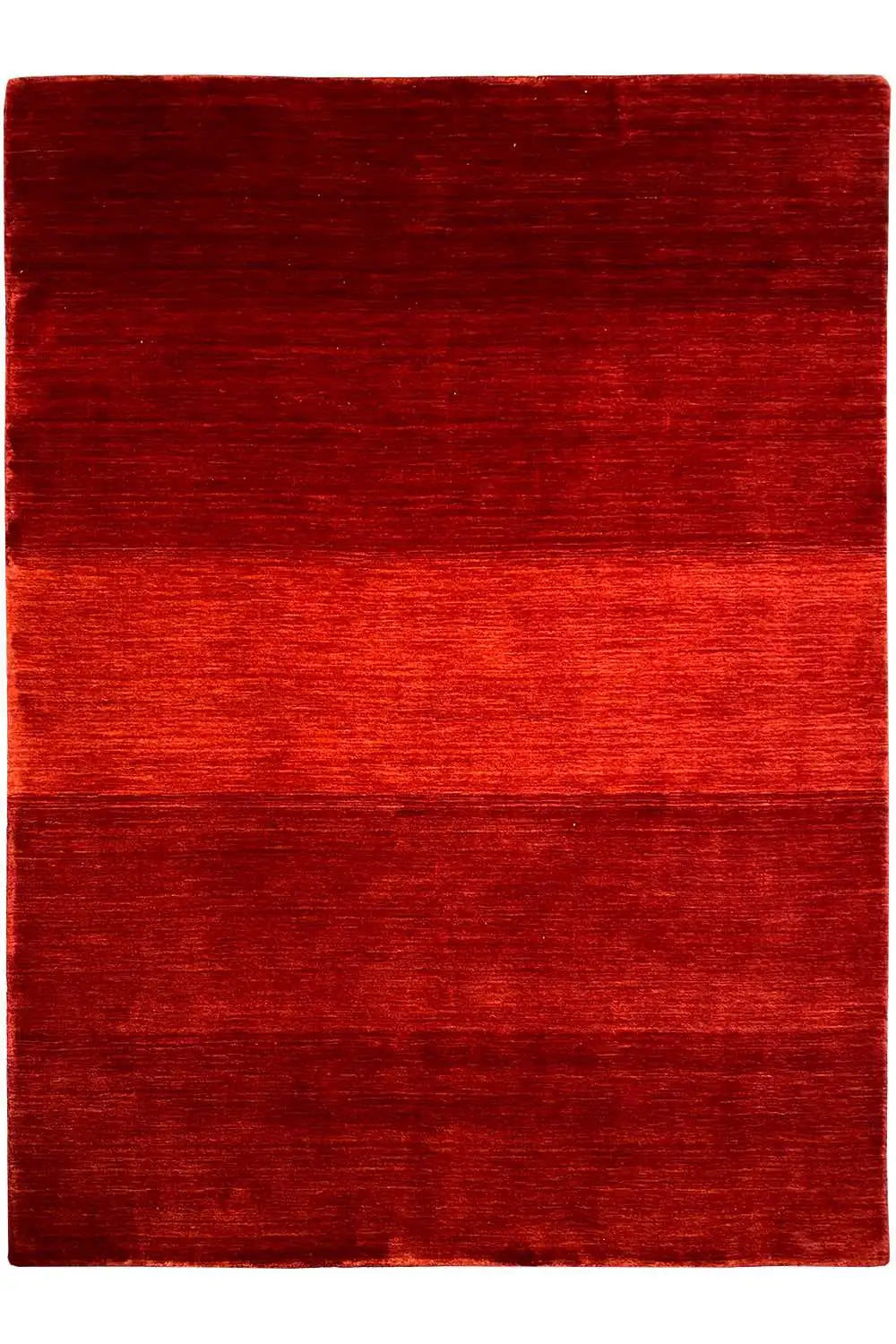 Gabbeh rug (200x151 cm), red, rectangular, fine weave texture