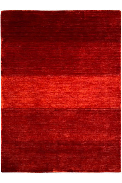 Gabbeh rug (200x151 cm), red, rectangular, fine weave texture