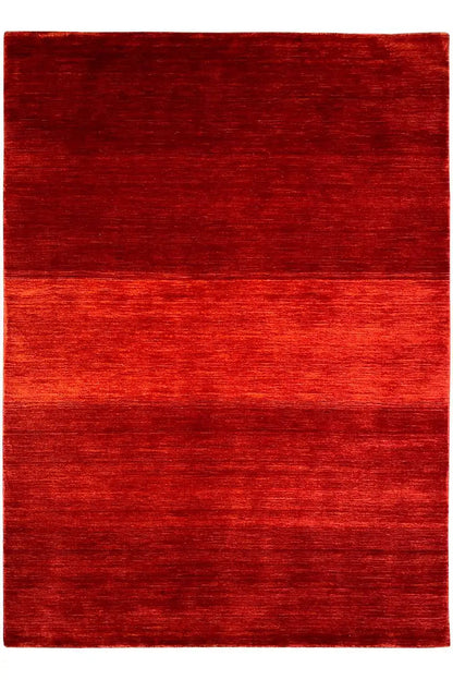 Gabbeh rug 200x146 cm, red, fine texture, uniform surface appearance