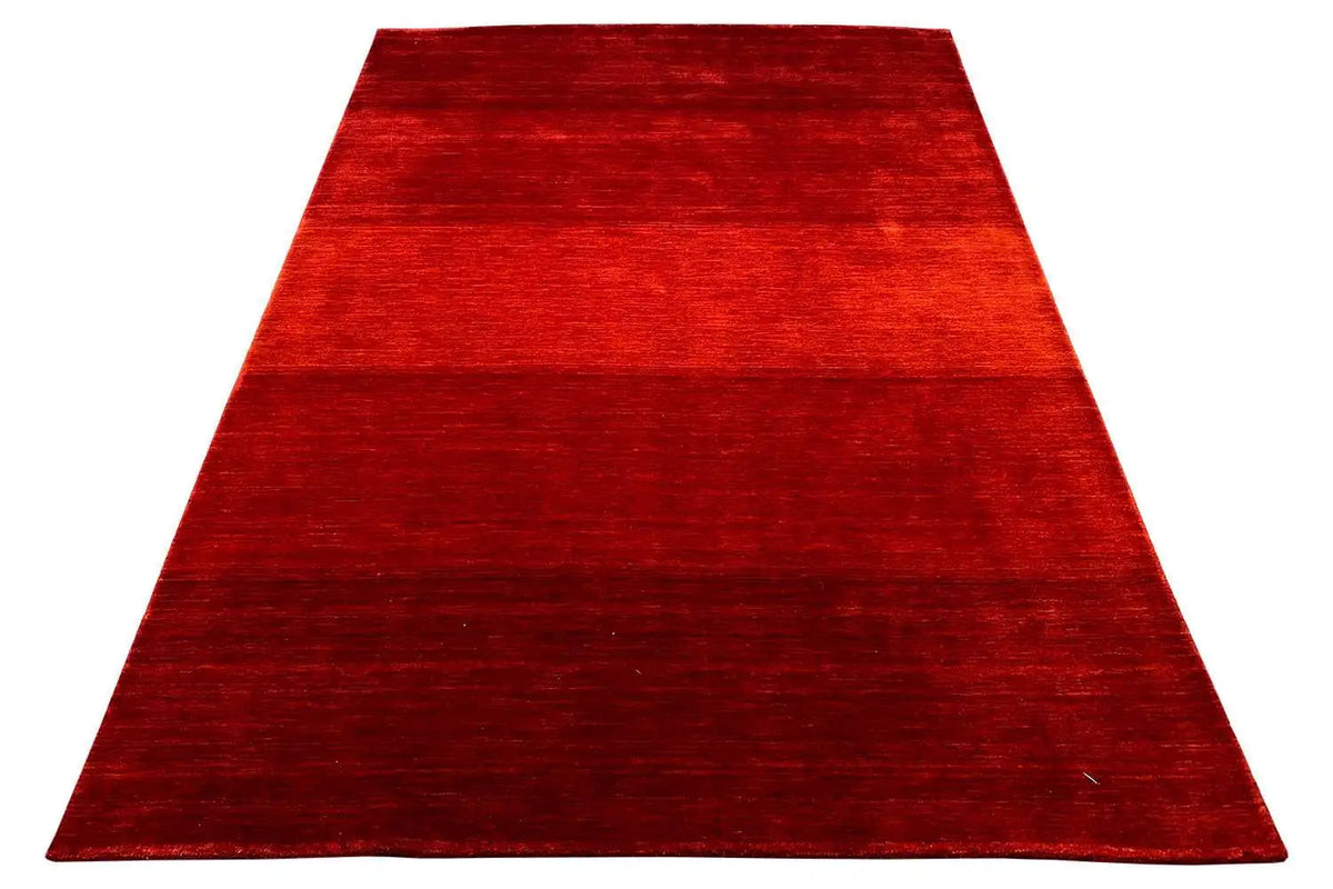 Gabbeh rug, red pile, 239×169 cm, even surface with a fine texture