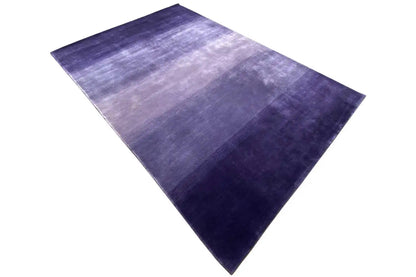 Gabbeh rug 242x169 cm, mottled violet, diagonally oriented