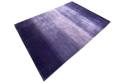 Gabbeh rug 242x169 cm, violet with light-colored fields in a gradient pattern