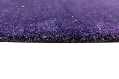 Gabbeh rug 242x169 cm, close-up: purple pile and even fibers