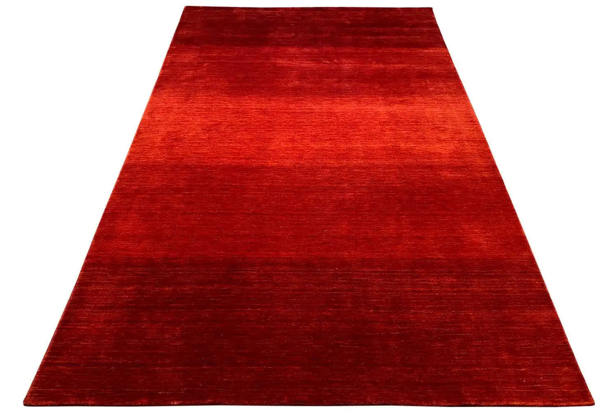 Gabbeh rug, 300×200 cm, red rug with an even weave texture