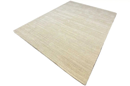 Carpet 201x253 cm, light beige, diagonal view with an even woven texture