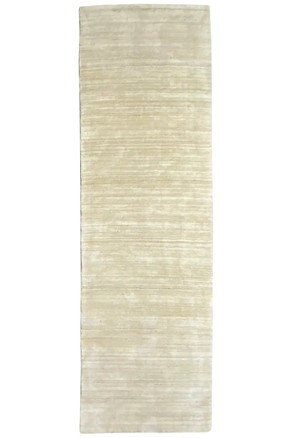 Beige rectangular runner with a homogeneous woven texture and calm color scheme