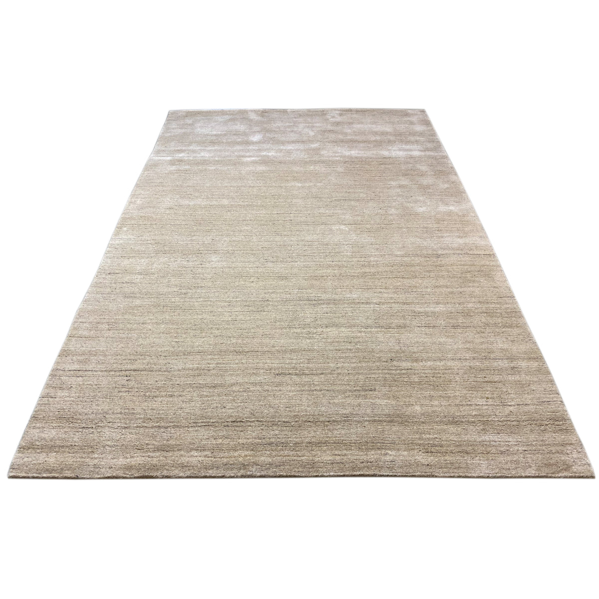 Rectangular low-pile rug in light beige with a uniform surface appearance