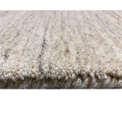 Carpet top in detail: dense short pile with a mottled beige texture