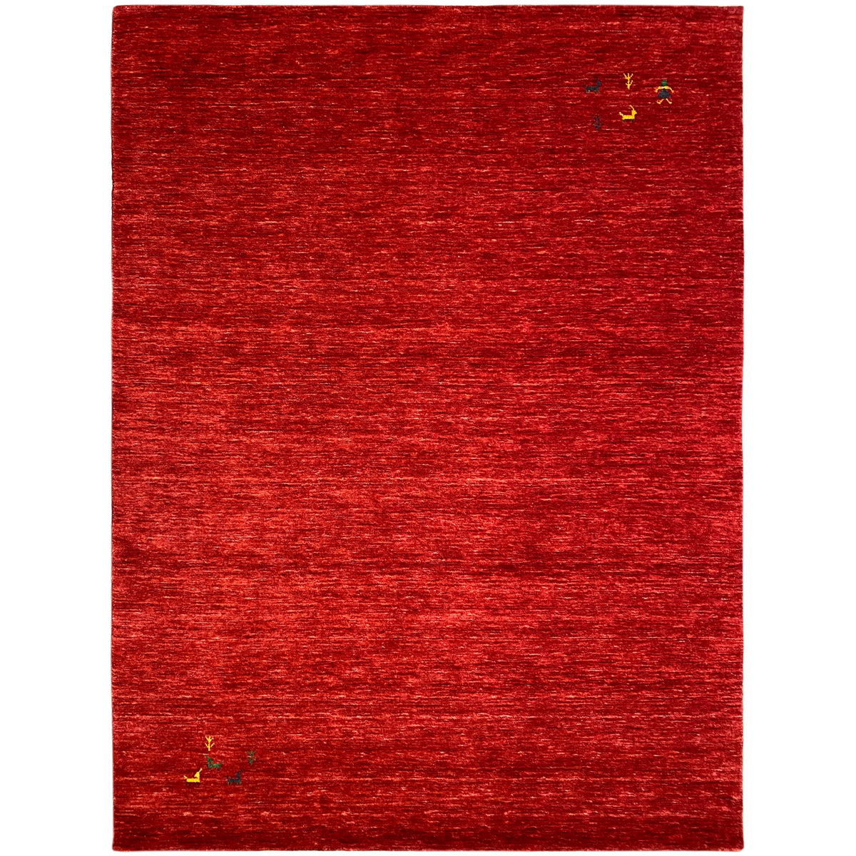 Loom Luri Teppich in Rot mit kurzem Flor, rechteckig, feine Struktur über die gesamte Fläche.