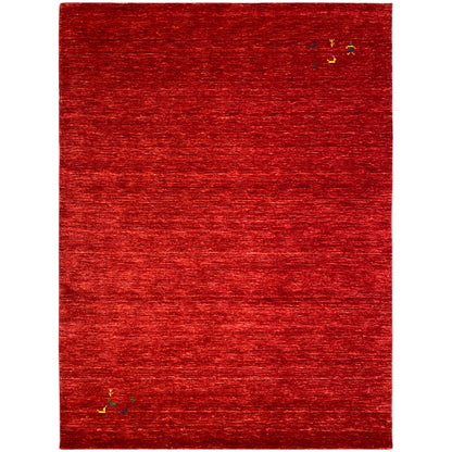 Loom Luri Teppich in Rot mit kurzem Flor, rechteckig, feine Struktur über die gesamte Fläche.