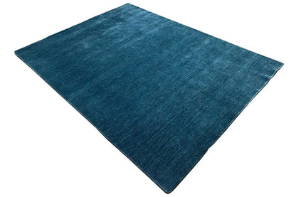 Blue Gabbeh rug, square, spread out diagonally