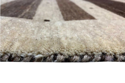 Gabbeh rug 121x72 cm, border detail with bound pile and tassel