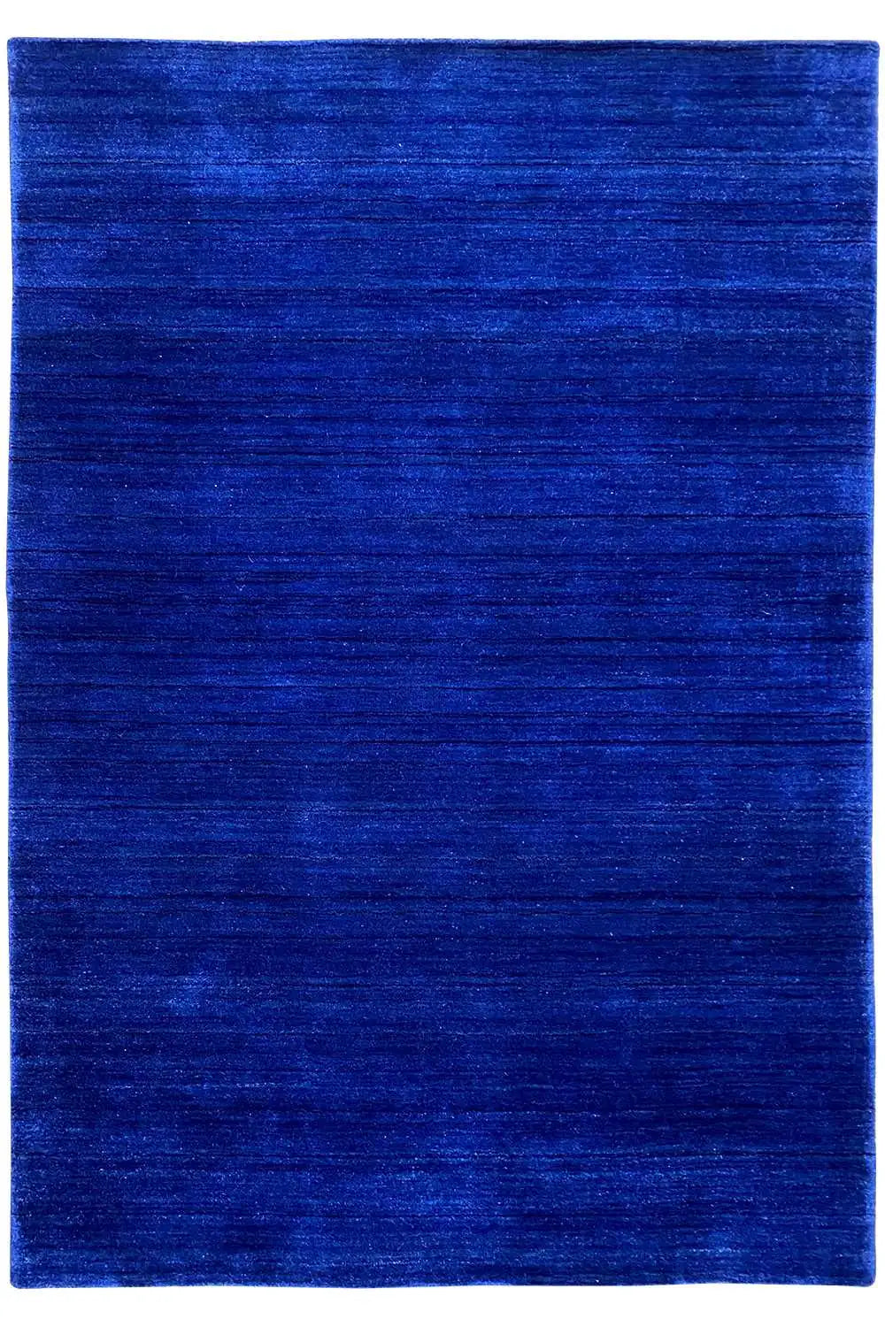 Woven Gabbeh rug, 176x123 cm, dark blue with a fine texture