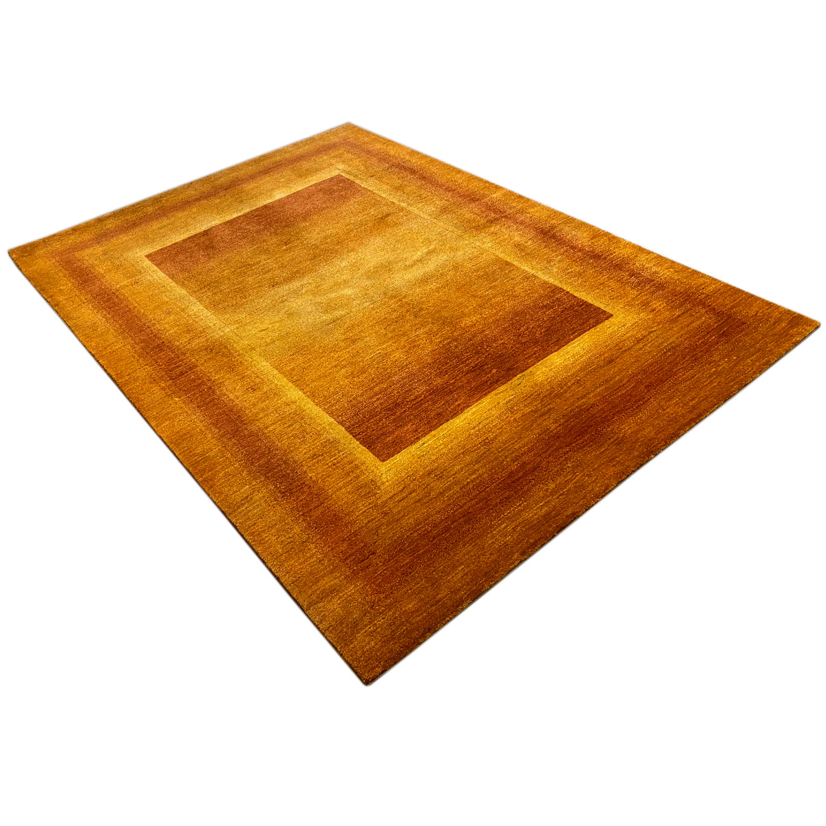 Rug with a diamond-look and square pattern, honey to dark brown