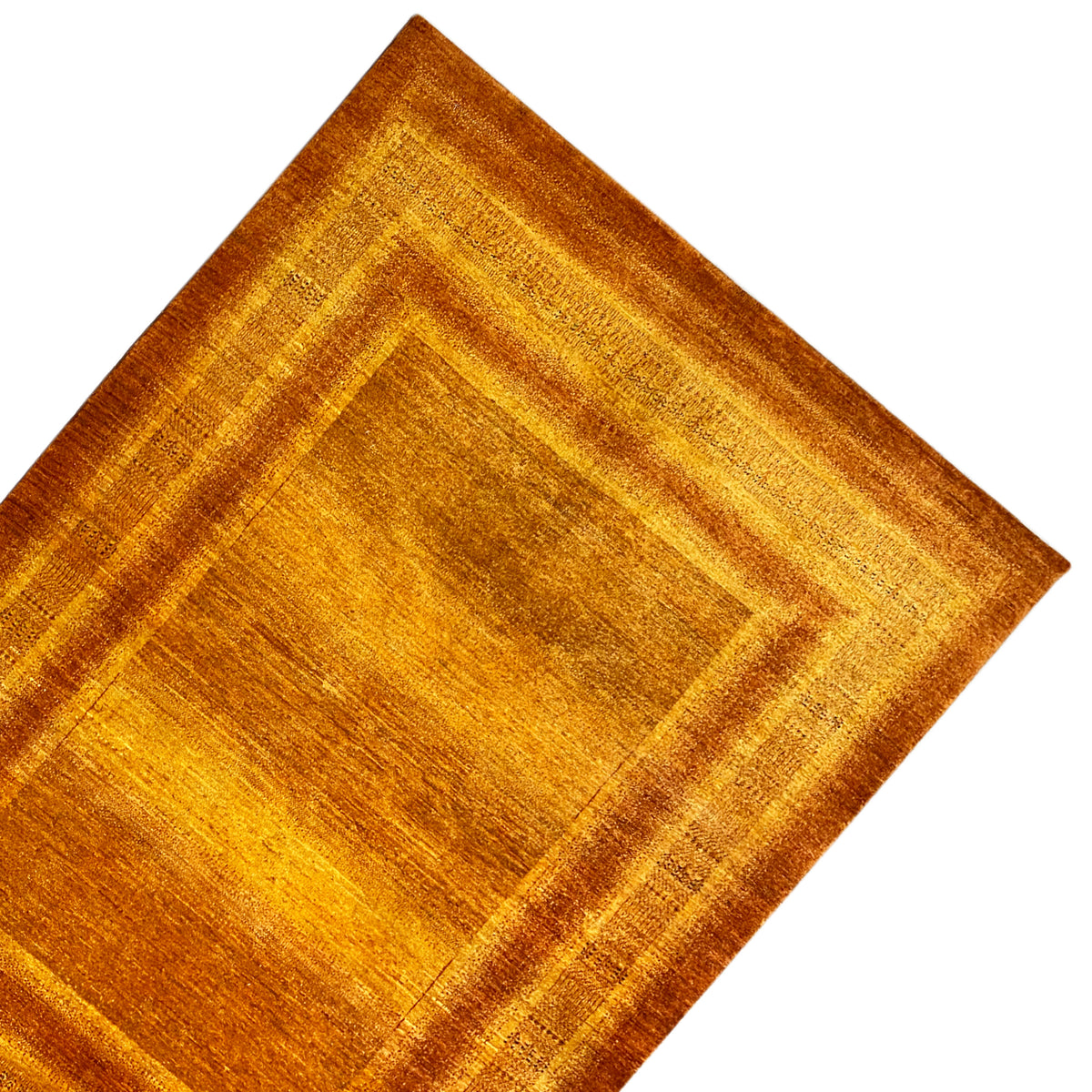 Detailed view: orange-brown carpet pattern with inner square