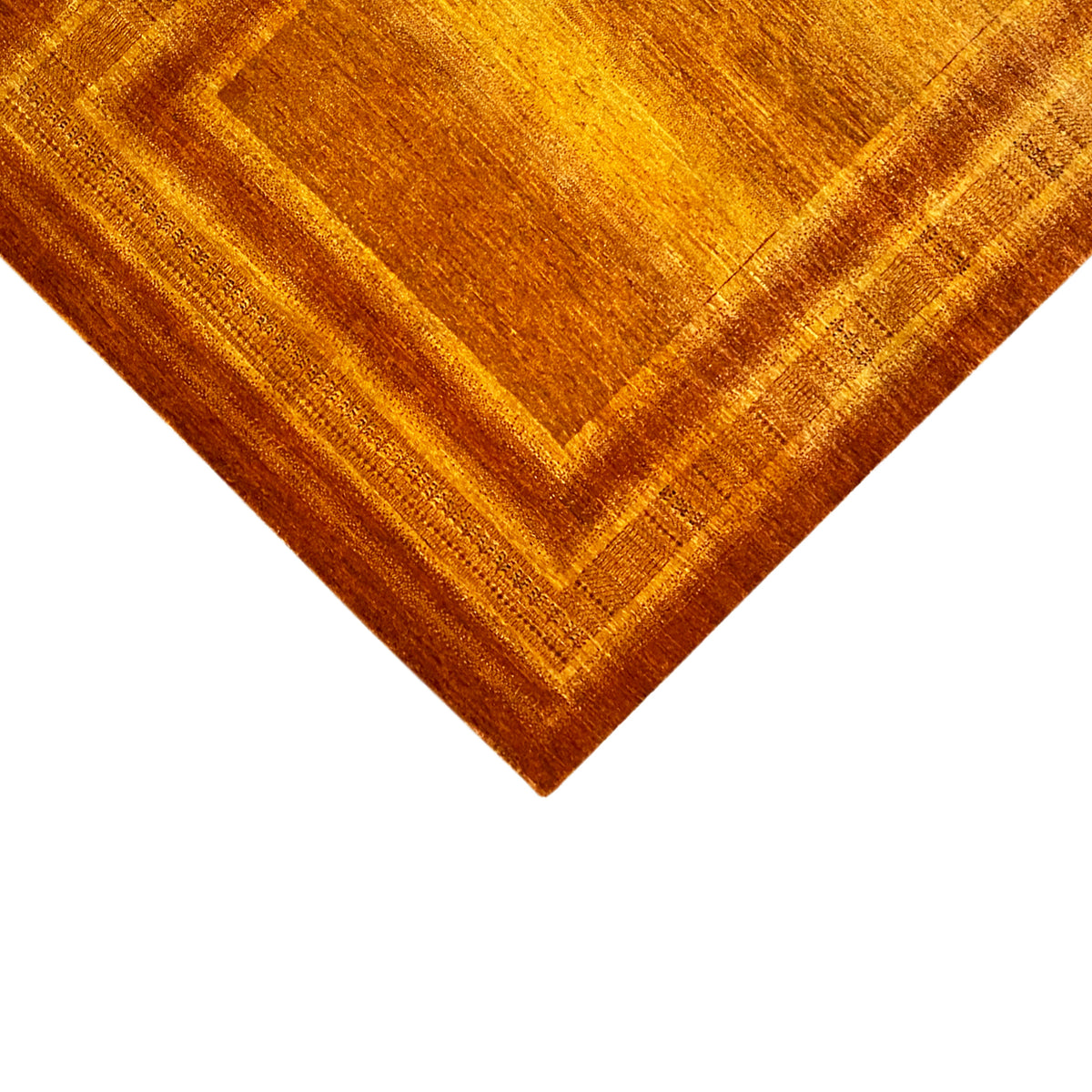 Close-up: orange-brown carpet fabric with distinct pattern lines