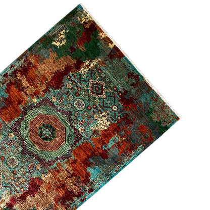 Mamluk rug, diagonal pattern with a central medallion and ornate border