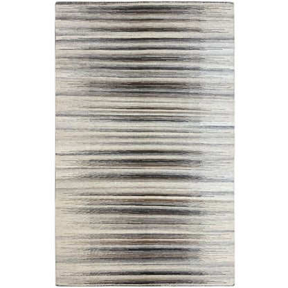 Gray-beige kilim dhurrie with horizontal stripes, 230x160 cm