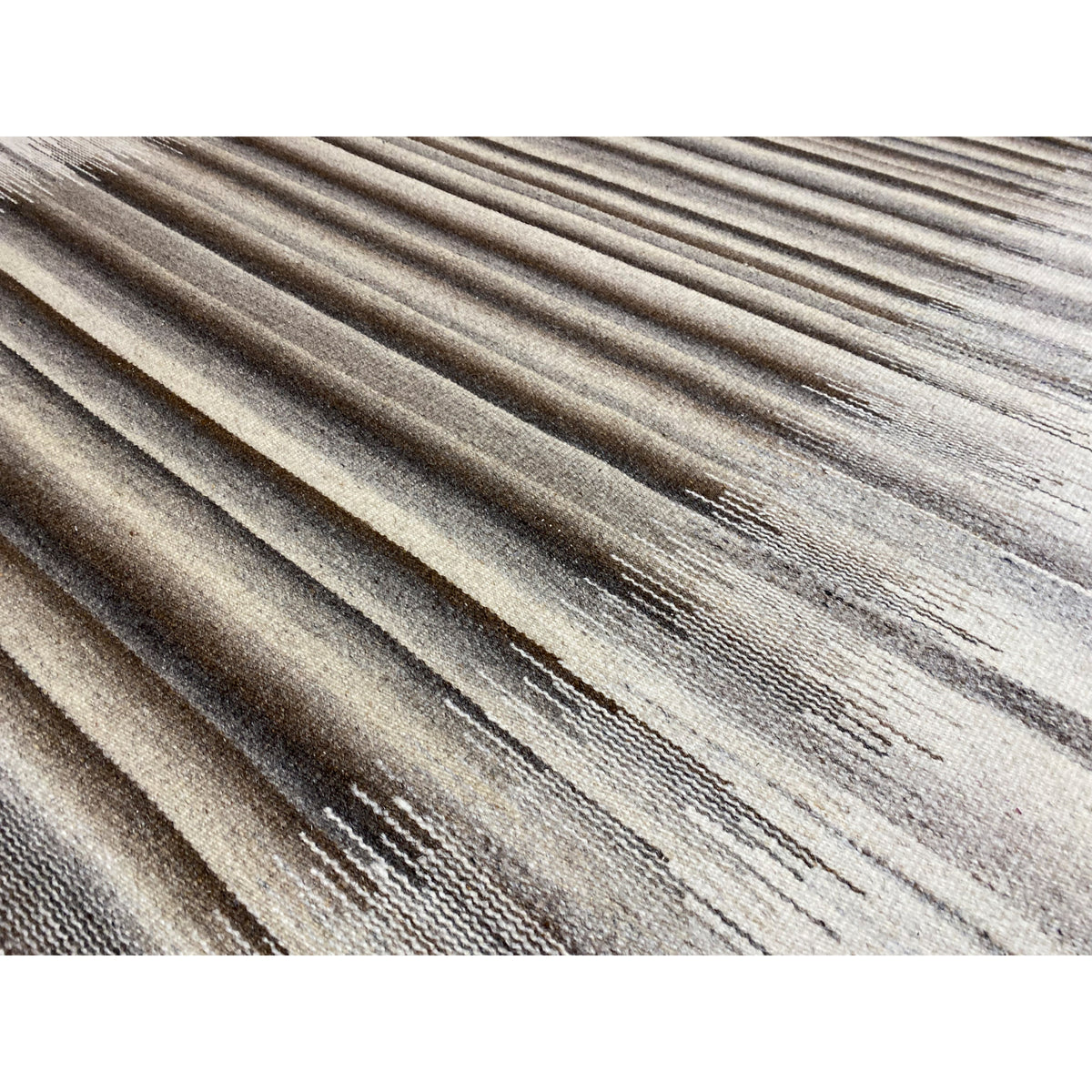 Close-up: gray striped pattern with an aged, heathered look