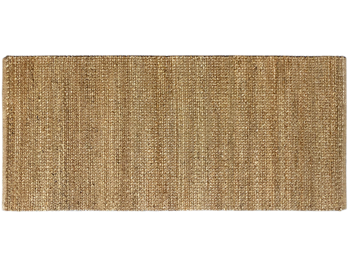 Beiger Läufer mit dichter, melierter Webung und rechteckigem Format, ca. 80x200 cm