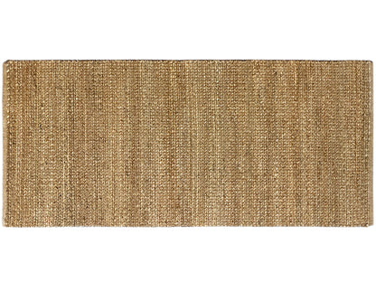 Beiger Läufer mit dichter, melierter Webung und rechteckigem Format, ca. 80x200 cm