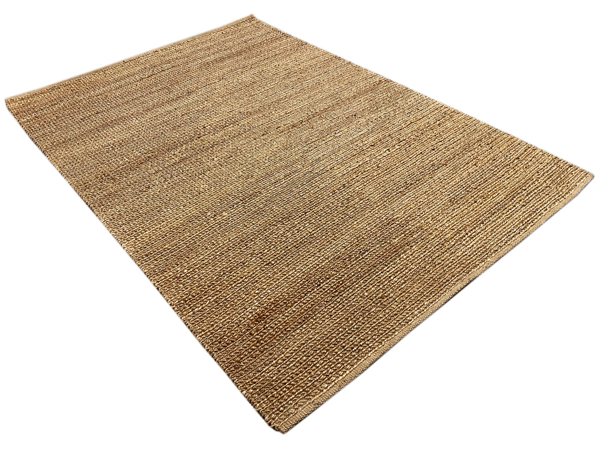 Soumakh Durry-Teppich 230x160 cm, beiger Teppich diagonal, glatte Webstruktur