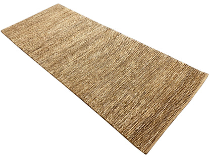 Naturfarbener Läufer, diagonal, grobe Webstruktur mit Fadenmix