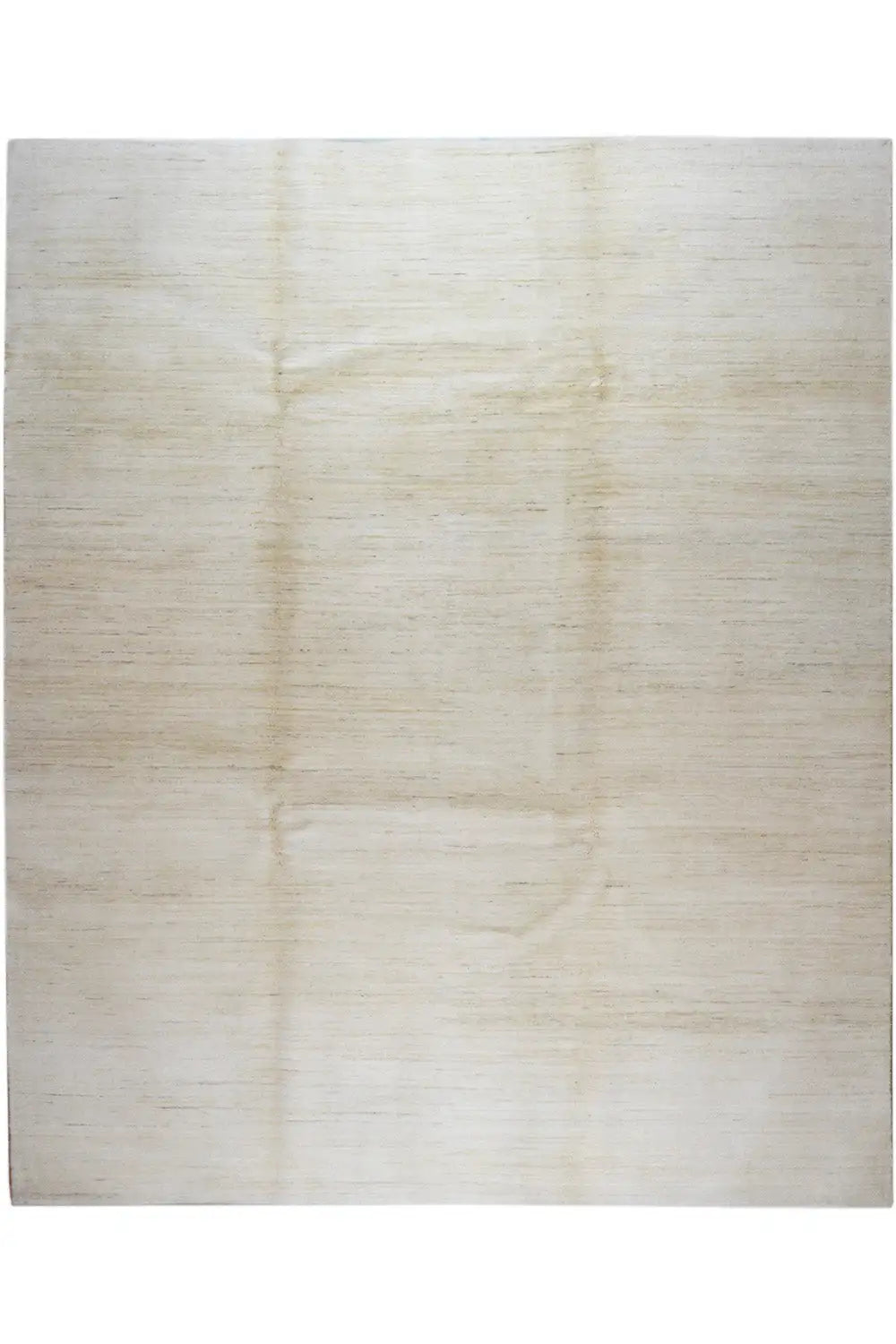 Light gabbeh rug with a subtle pattern, rectangular overall view