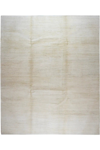 Light gabbeh rug with a subtle pattern, rectangular overall view