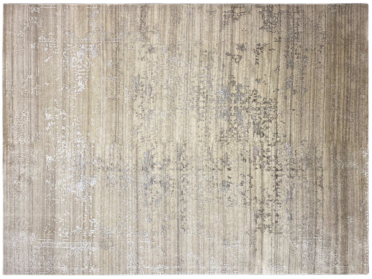 Rug 300x205 cm, large surface with a uniform vintage design in beige and gray
