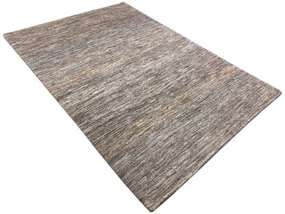 Rug 243x168 in gray-brown with a diagonal, mottled line pattern.