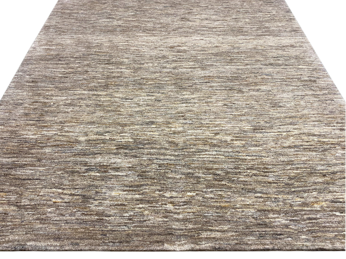 Gabbeh rug, underside: beige-grey mélange pattern, even short pile