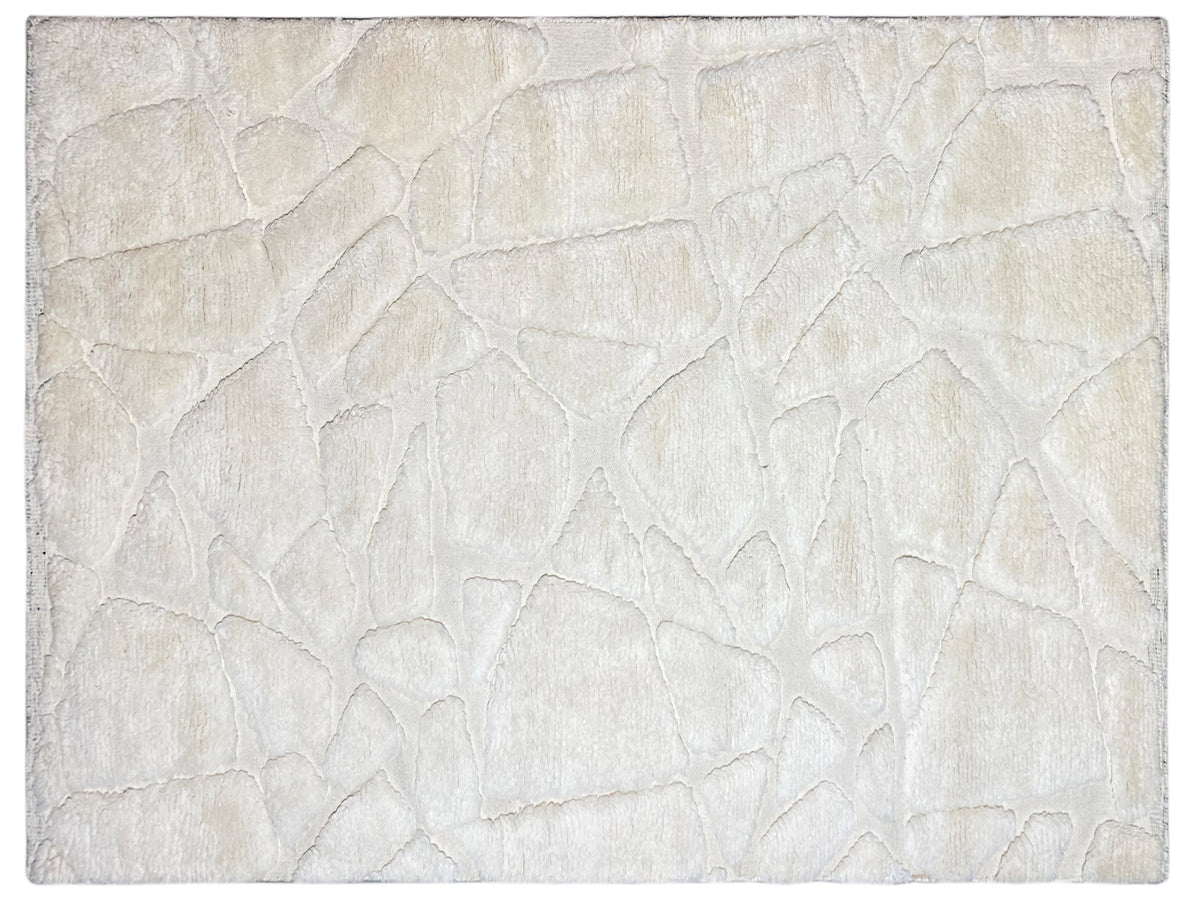 Berber rug 239x170 cm, light beige, rectangular with a relief-like stone pattern