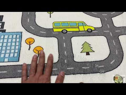 Children's rug “Road,” beige, 90 × 160 cm