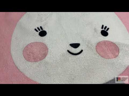 Round children's rug, rabbit, 160 cm