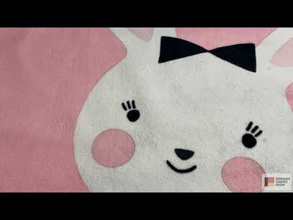 Round children's rug, rabbit, 120 cm