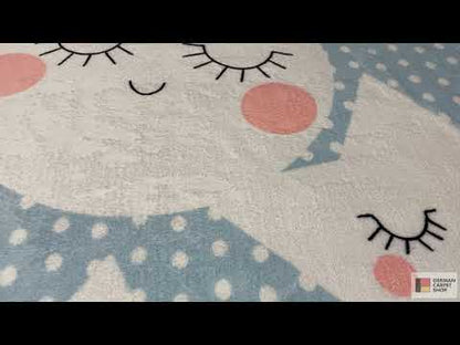 Children's rug “Star World,” blue, 90x150 cm