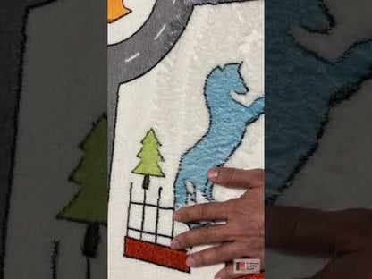 Children's rug “Road,” gray, 140x200 cm