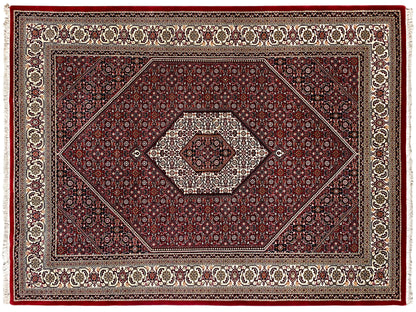 Rug 244x170 cm, laid flat: red field with an octagonal medallion