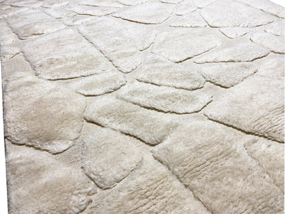 Berber rug 239x170 cm, close-up: light embossed stone look with fine edges