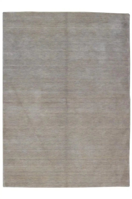 Light gray rectangular rug with a simple look and straight edges