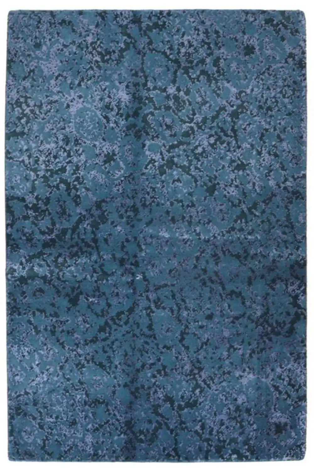 Vintage rug in blue with an abstract pattern, 213x151 cm.