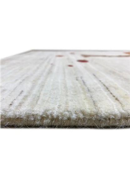 Gabbeh rug 155x89 cm: close-up of the edge with short fringes and light pile