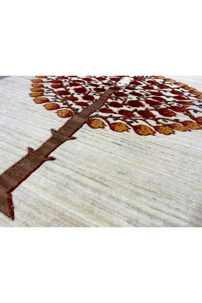 Gabbeh rug 155x89 cm: Detail of the tree motif on a fine, light pile
