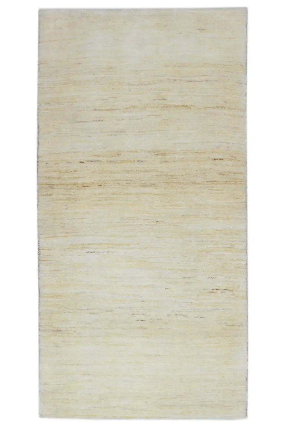 Gabbeh rug, light beige, mottled texture, rectangular, 145x73 cm