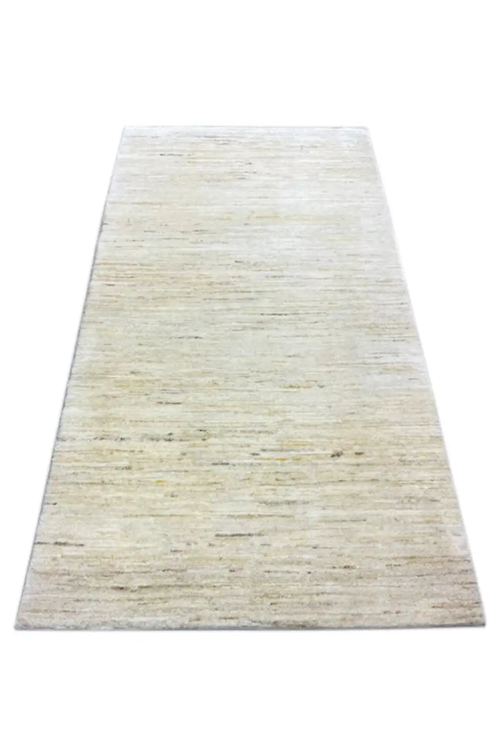 Gabbeh rug 141x75 cm, beige pile, uniform all-over textured pattern
